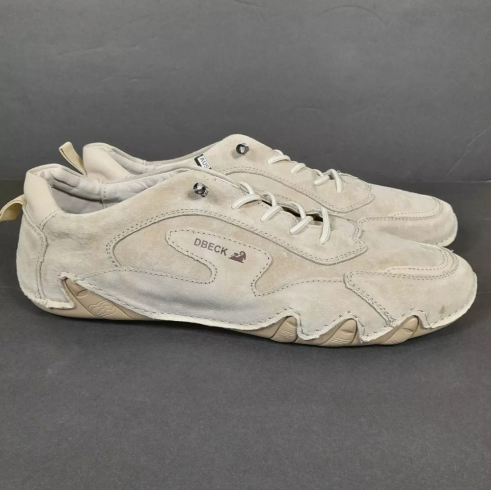 Dbeck Australian Tan Shoes  Suede Driving Men‎  Sz 48 Size 13.5 Slip On